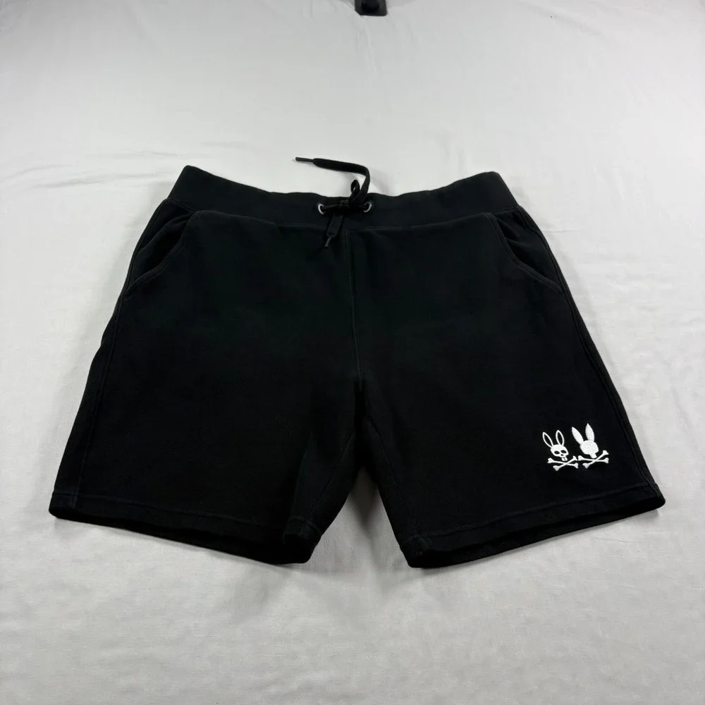 Psycho Bunny Sweat Shorts Lot of 2 Mens Large Fleece Stretch Lounge Big Logo